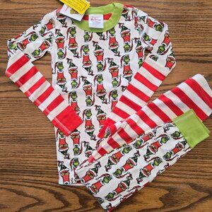 New Hanna Andersson Dr. Suess Grinch Pjs / pajamas.  Size 120 / 6-7. Boys / girl